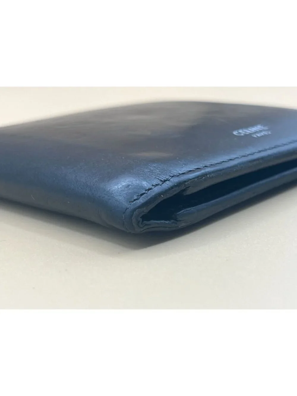 CELINE Bi-Fold Wallet with Chain Black Calfskin Silver 10C693BLX.38SI + Cards